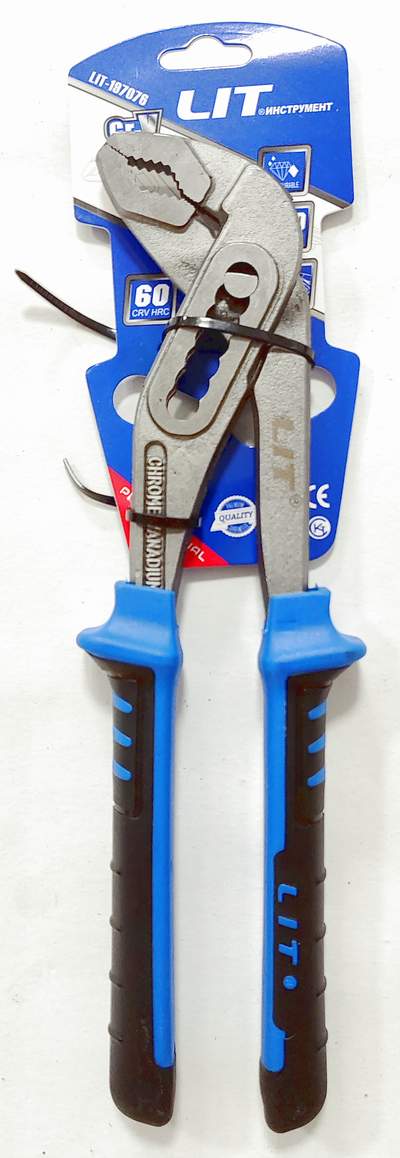 Клещи переставные (попугай) 250мм рукоятка ПВХ LIT-197076