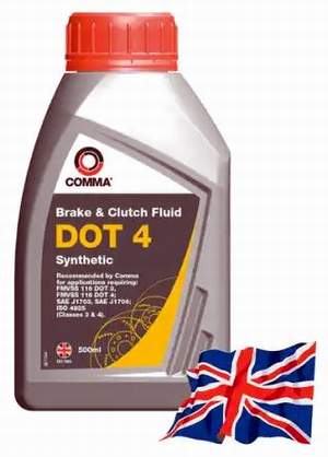 Тормозная жидкость ДОТ-4 COMMA 0.5L