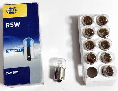 Лампа HELLA G18 24V 5W (R5W)
