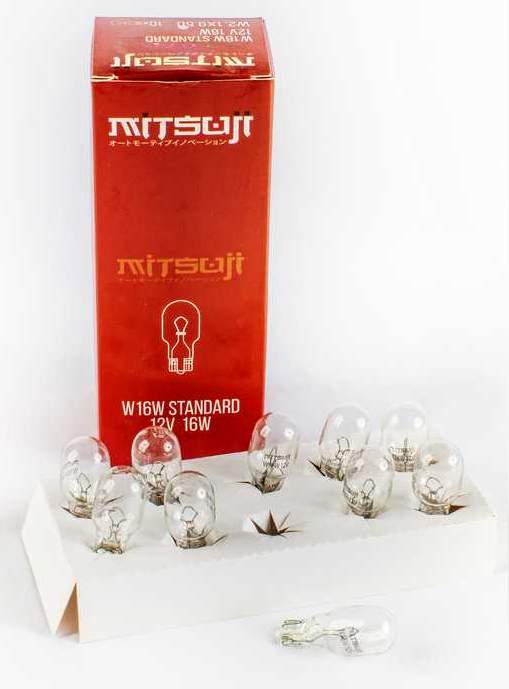 Лампа MITSUJI груша T15 W16W 12V16W W2.1x9.5d 921