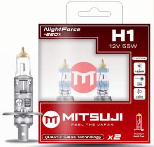 Лампа MITSUJI H1 12V 55W Night Force +220% (пара)