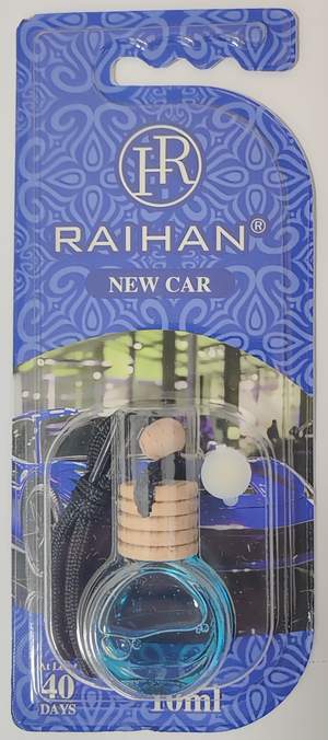 Ароматизатор RAIHAN флакончик RH-043 40days 10мл NEW CAR (блистер штучно)