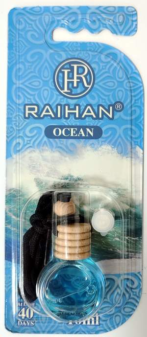 Ароматизатор RAIHAN флакончик RH-043 40days 10мл OCEAN (блистер штучно)