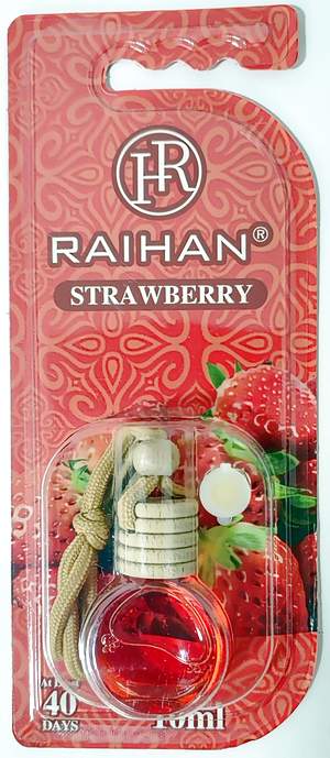 Ароматизатор RAIHAN флакончик RH-043 40days 10мл STRAWBERRY (блистер штучно)