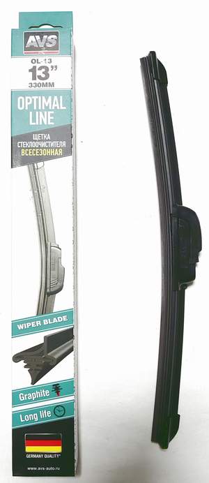 Щетка стеклоочистителя бескаркасная - дворник AVS Optimal Line OL-13 (33см)
