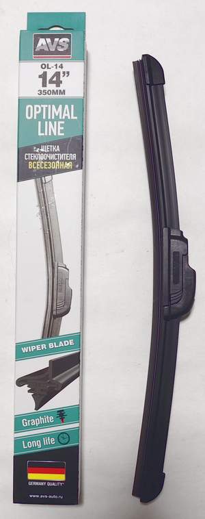 Щетка стеклоочистителя бескаркасная - дворник AVS Optimal Line OL-14 (35см)