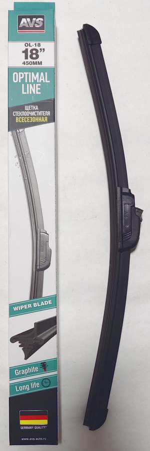 Щетка стеклоочистителя бескаркасная - дворник AVS Optimal Line OL-18 (45см)