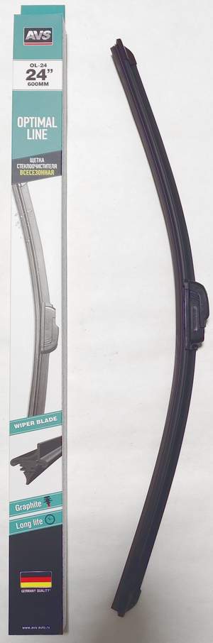 Щетка стеклоочистителя бескаркасная - дворник AVS Optimal Line OL-24 (60см)