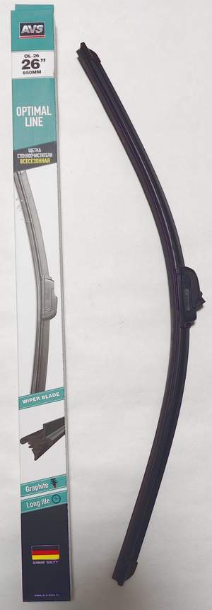 Щетка стеклоочистителя бескаркасная - дворник AVS Optimal Line OL-26 (65см)