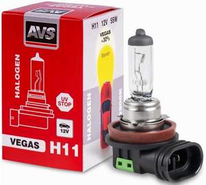 Лампа галогенная AVS Vegas H11 12V 55W +30%