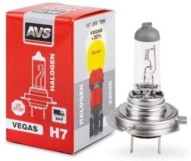 Лампа галогенная AVS Vegas H7 12V 55W +30%
