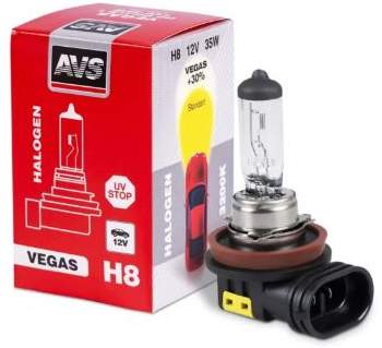 Лампа галогенная AVS Vegas H8 12V 35W +30%