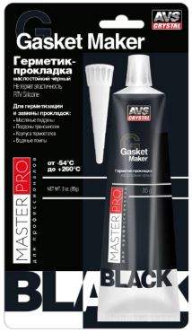 Герметик-прокладка маслостойкий MasterPro черный 85г AVS AVK-346