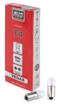 Лампа T8.5 (малыш) AVS Vegas 12V T4W (BA9S)