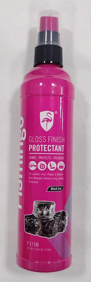 Очиститель-полироль пластика, винила, кожи, резины FLAMINGO F315B Gloss Finish Protectant - Black Ice (флакон)