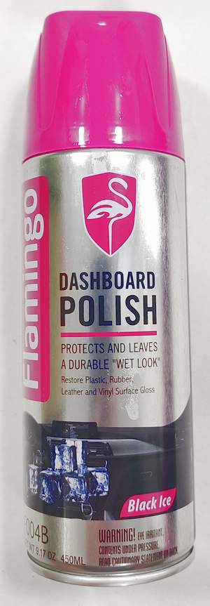 Полироль панели FLAMINGO F004B Dashboard Polish 450мл - Black Ice (спрэй)