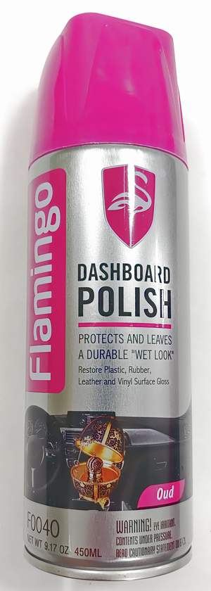 Полироль панели FLAMINGO F004O Dashboard Polish 450мл - Oud (спрэй)