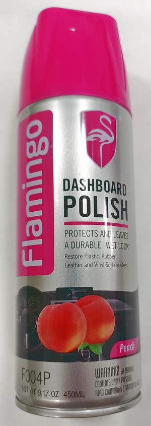 Полироль панели FLAMINGO F004P Dashboard Polish 450мл - Peach (спрэй)