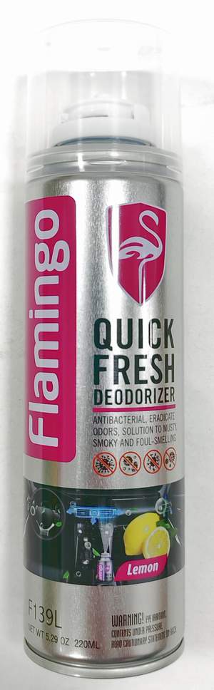 Сухой туман FLAMINGO F139L Quick Fresh Deodorizer 220мл - Lemon