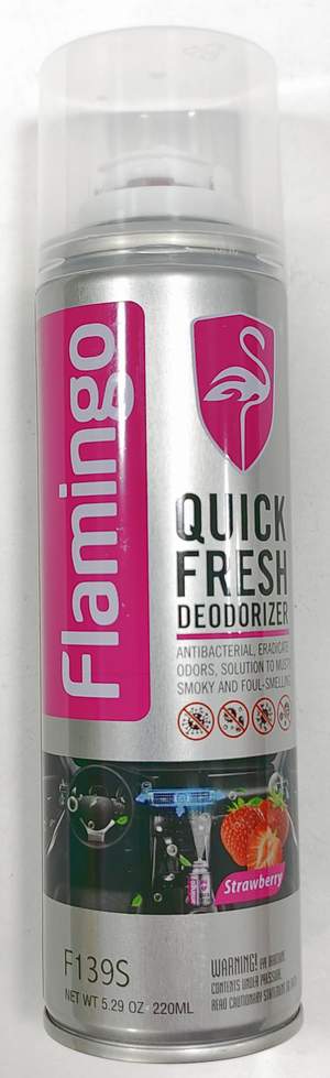 Сухой туман FLAMINGO F139S Quick Fresh Deodorizer 220мл - Starwberry