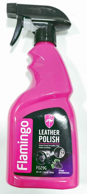 Полироль панели FLAMINGO F029G Leather Polish 500мл - Grape (триггер)