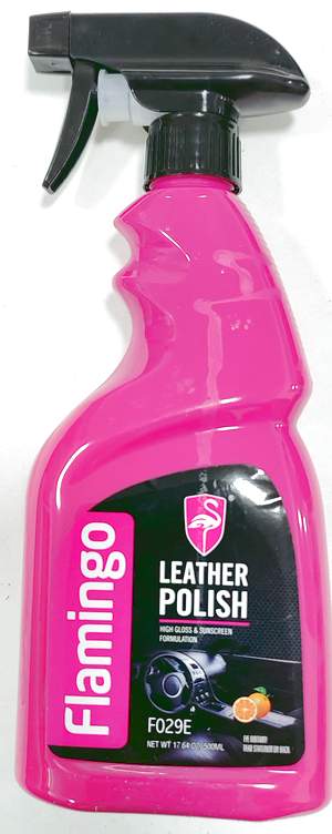 Полироль панели FLAMINGO F029E Leather Polish 500мл - Orange (триггер)