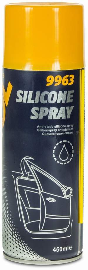 MANNOL 9963 Silicone Spray 450мл (смазка силиконовая для пластика, резины, кожи)
