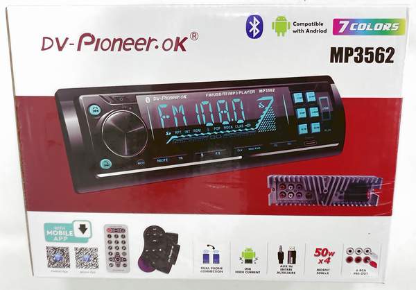 Магнитола 1DIN/Radio/MP3/BT DV-Pioneer.OK MP3562