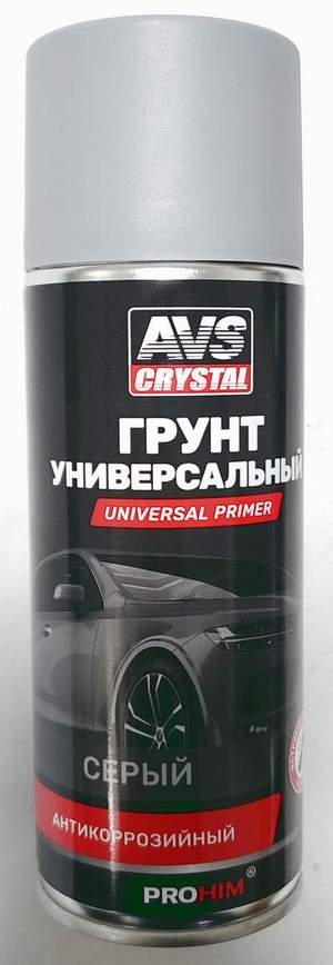 Грунтовка-аэрозоль универсальный серый 520мл AVS AVK-151