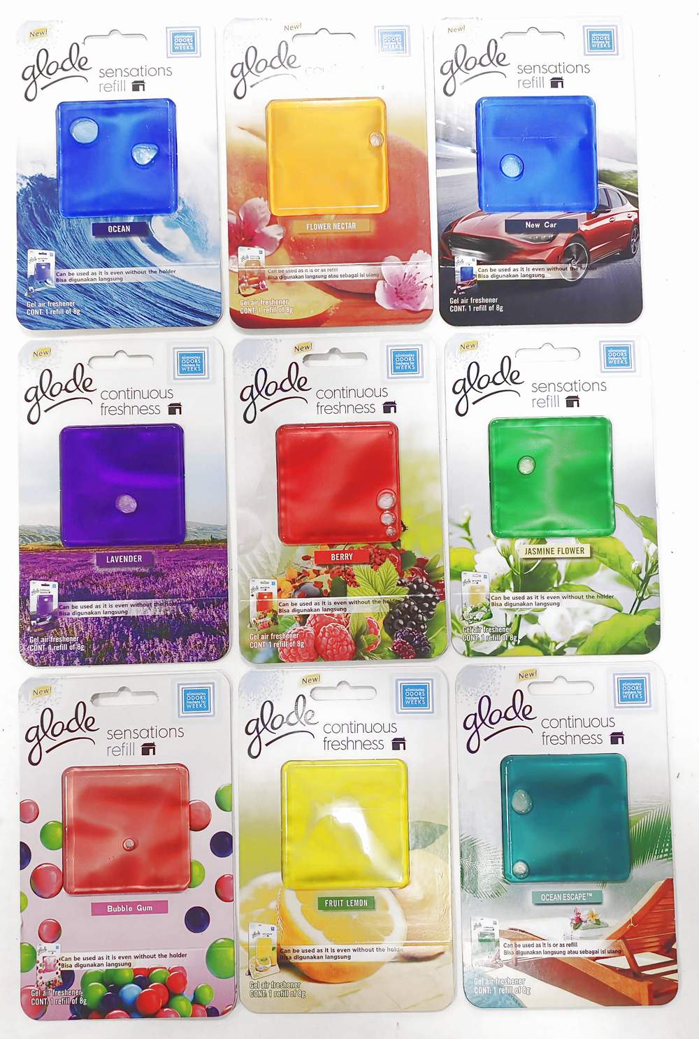 Ароматизатор GLODE гель (квадратный пакетик, ассорти)