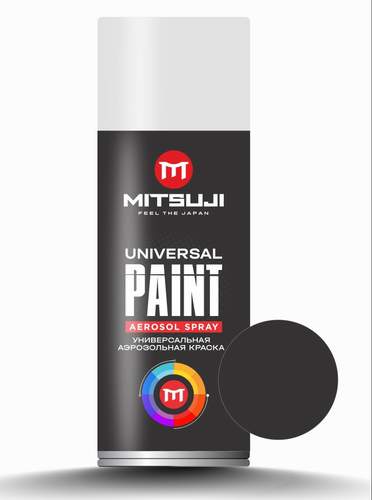 Краска-аэрозоль MITSUJI Spray Paint 450 ml Black 39 (чёрная глянец)
