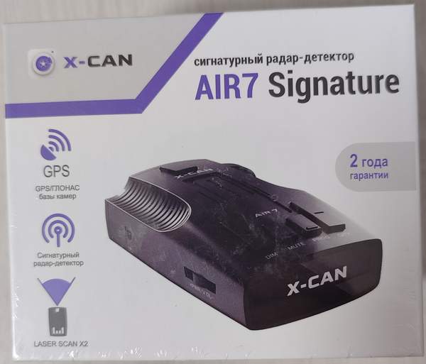 Радар-детектор X-CAN Air7 Signature (говорящий, обновление GPS баз и сигнатур по USB)