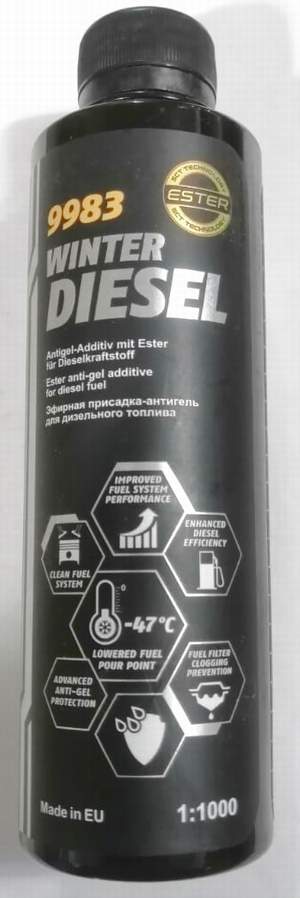 MANNOL 9983 Winter Diesel антигель для дизтоплива 0.25L (1:1000)