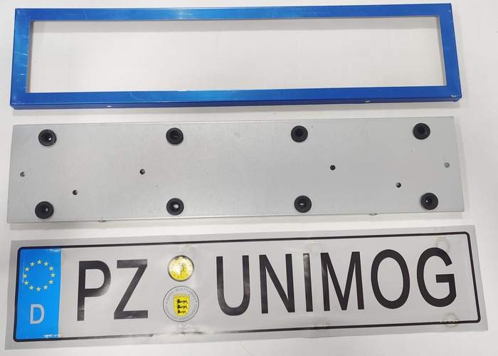 Рамка под номерной знак прямоугольная (металл.хромированная, шт)