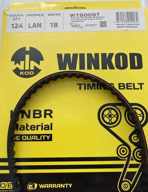 124x180 Ремень ГРМ AD-VW 80;100;A6;Golf, PAS 2.0