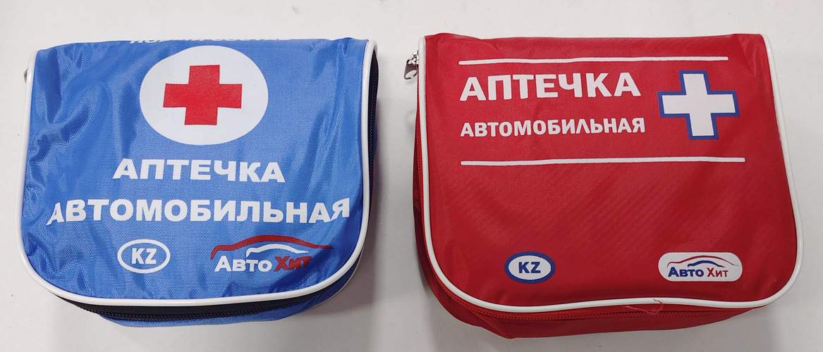 Аптечка автотранспортная АВТОХИТ маленькая тканевая красная/синяя