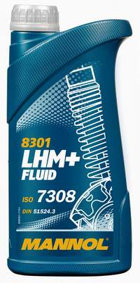 MANNOL 8301 LHM 1L (зеленая гидравлическая жидкость для ГУР, амортизаторов)
