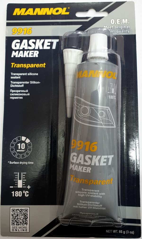 Герметик прокладок MANNOL 9916 Silicone Gasket Transparent 0.08L прозрачный