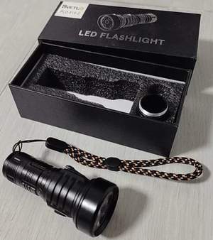 Фонарь аккумуляторный металл. LED PLD-819-2 SVETLO, Police, Li-ion 18350A + наращ.переходник на 18650, Type-C