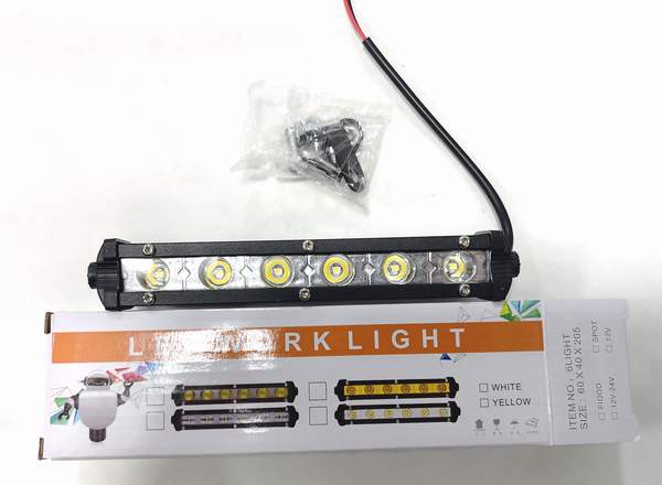 Дневные ходовые огни DRL/ДХО 6-LED 17x2.5см с креплением (пара, белые)