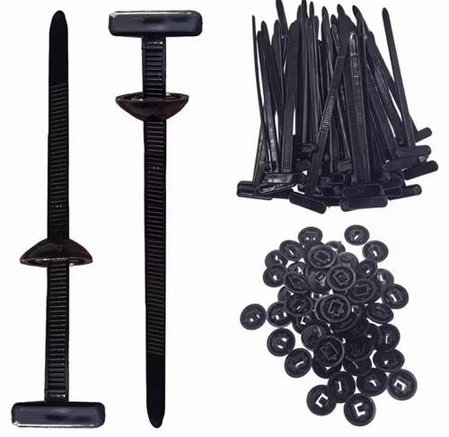 Крепеж-клипса-стяжка чёрная, к-т 20pcs