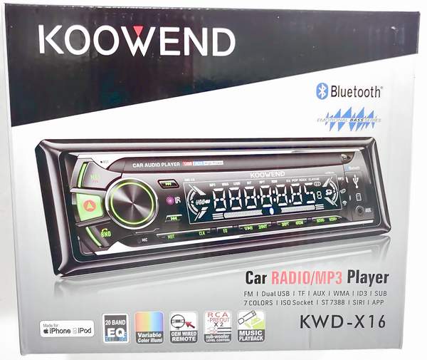 Магнитола 1DIN/Radio/MP3/BT KENWOOD KWD-X16