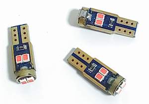 Лампа светодиодная T5 (семечки) 12V 6-SMD на плате красная