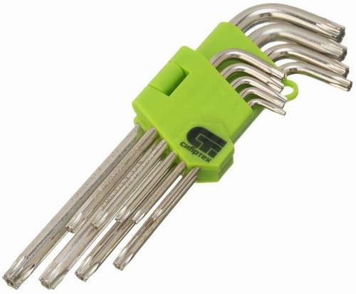 Набор звездочек - ключей имбусовых TAMPER-TORX 9шт T10-T50 45x длинные закал. (12322)