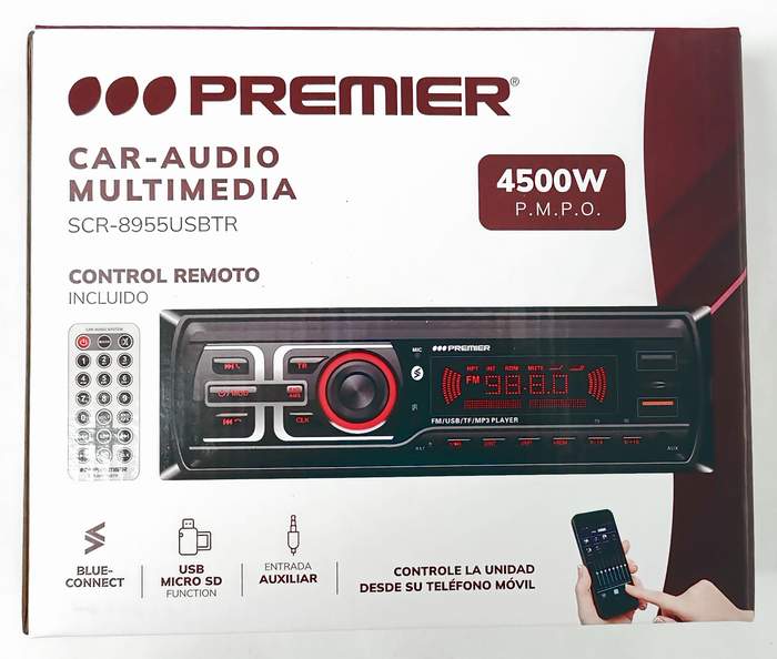 Магнитола 1DIN/Radio/MP3/BT PREMIER SCR-8955USBTR