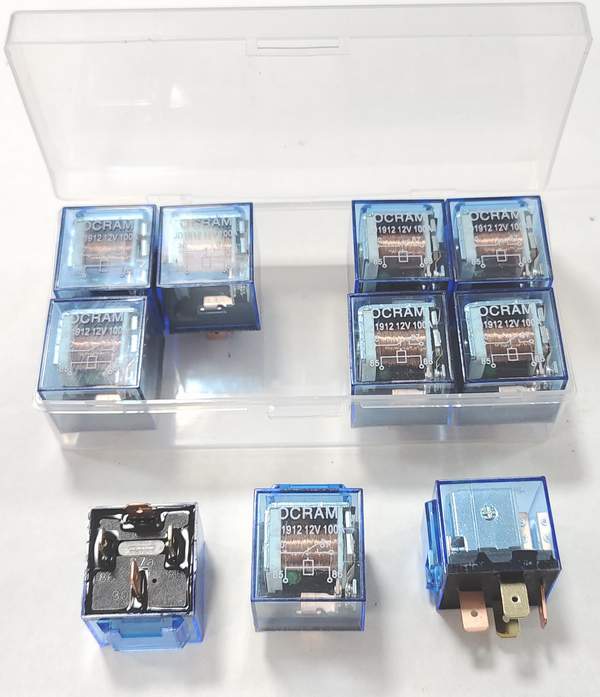 Реле 4 конт. 80A 12V (прозрачный корпус)